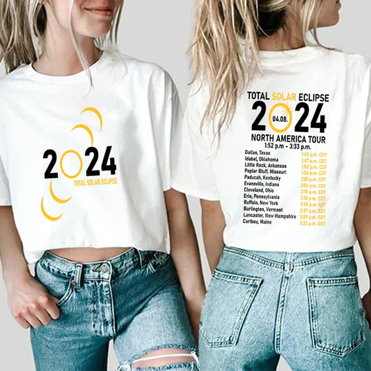 2024 Total Solar Eclipse Double-Sided Shirts