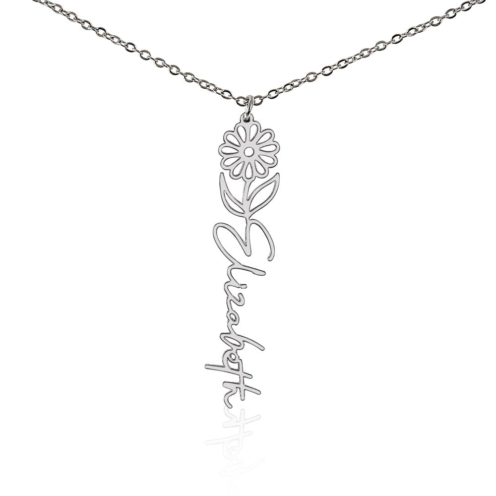 BIRTH FLOWER NECKLACE FOR YOUR DAUGHTER